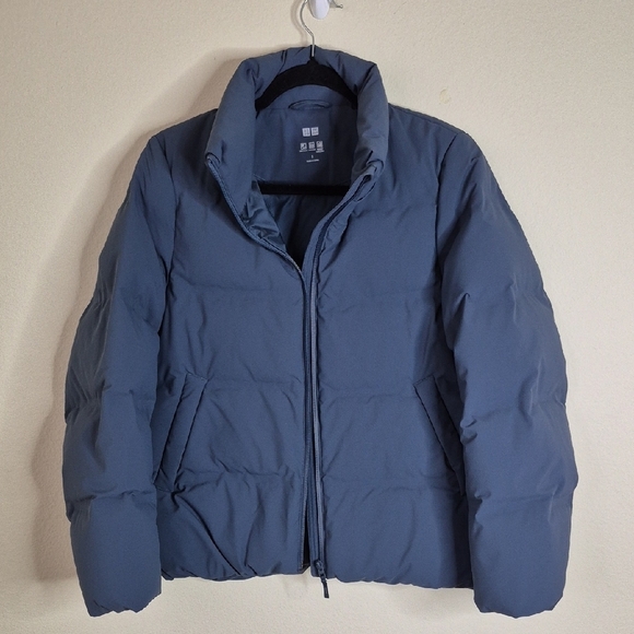 Uniqlo Other - Uniqlo Blue Puffer Jacket with Stand-Up Collar